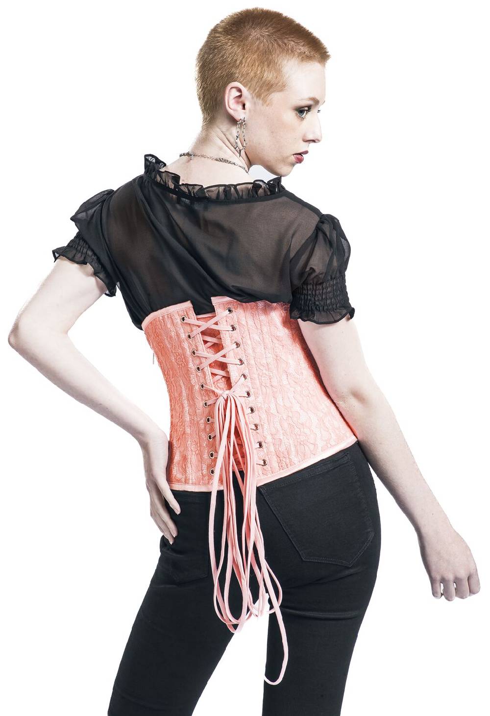 EMP Unterbrustkorsage Rosa Von Gothicana By EMP