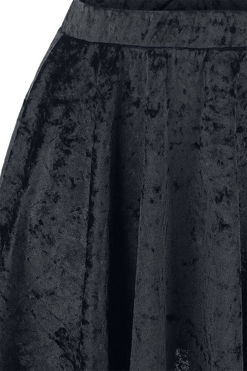 EMP "Velvet Skirt" Kurzer Rock Schwarz Von Forplay