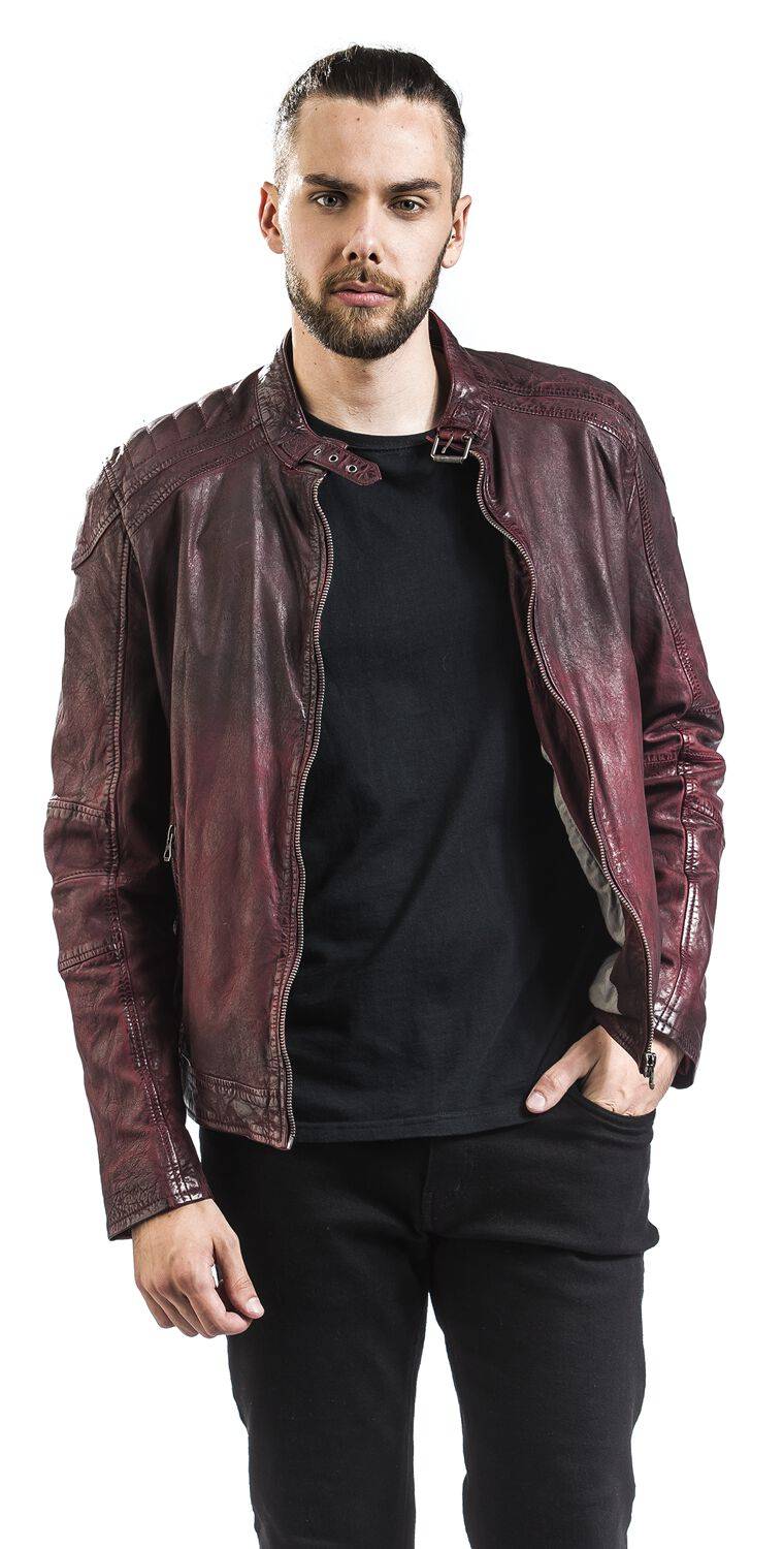 EMP "Vincente LAMOC" Lederjacke Rot Von Gipsy