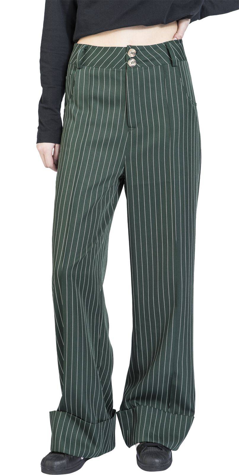 EMP "Voodoo Vixen" Stoffhose Grün Von Voodoo Vixen