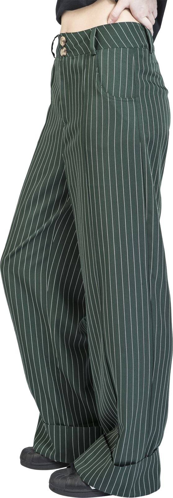 EMP "Voodoo Vixen" Stoffhose Grün Von Voodoo Vixen