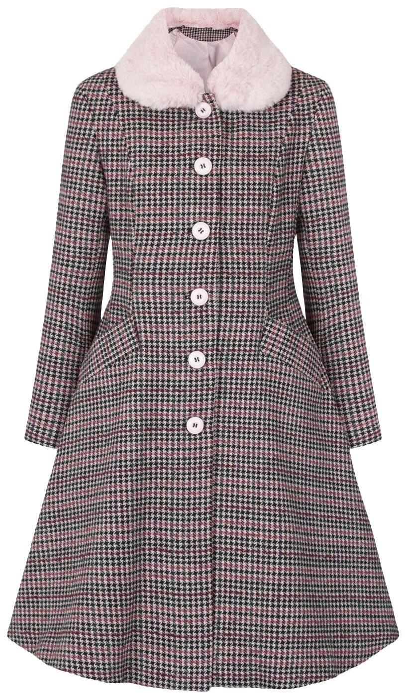 EMP "Watson Coat" Mantel schwarz/rosa von Hell Bunny