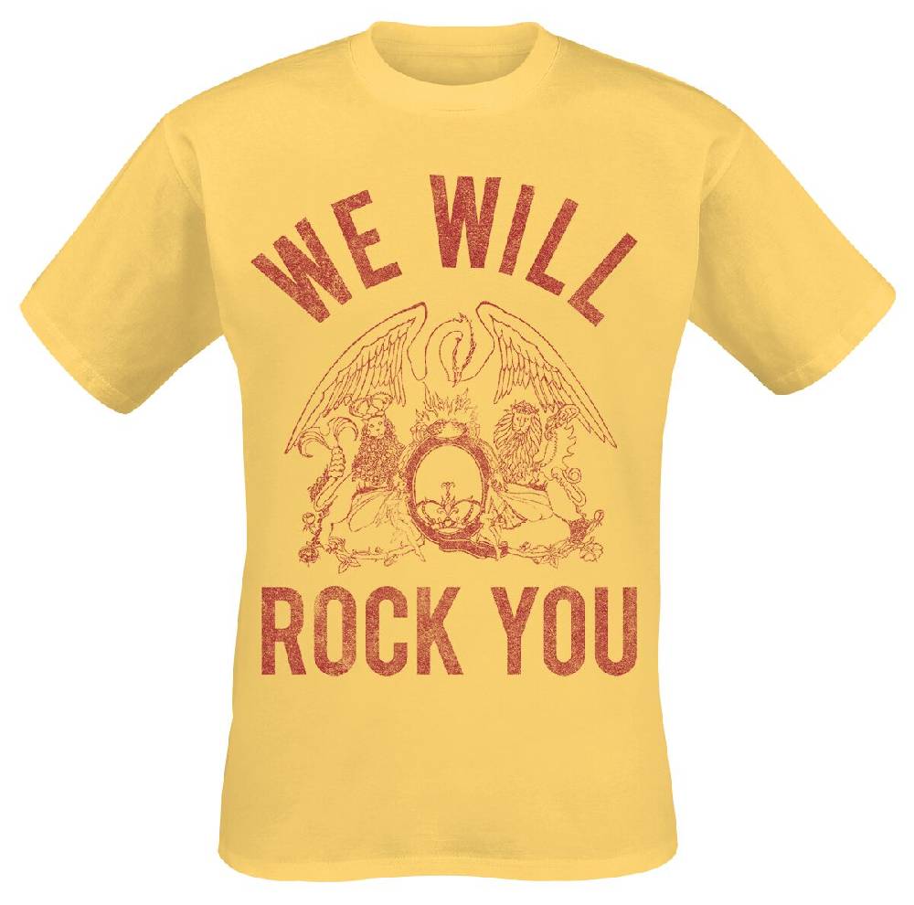 EMP "We Will Rock You" T-Shirt gelb von Queen