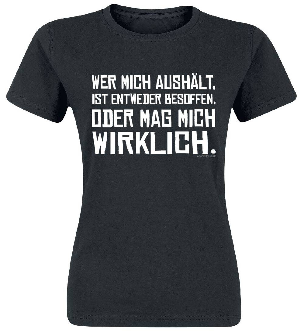 EMP "Wer mich aushält" T-Shirt schwarz von Sprüche