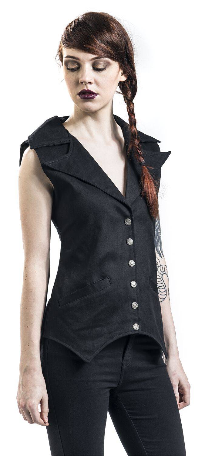 EMP Weste Schwarz Von Gothicana By EMP