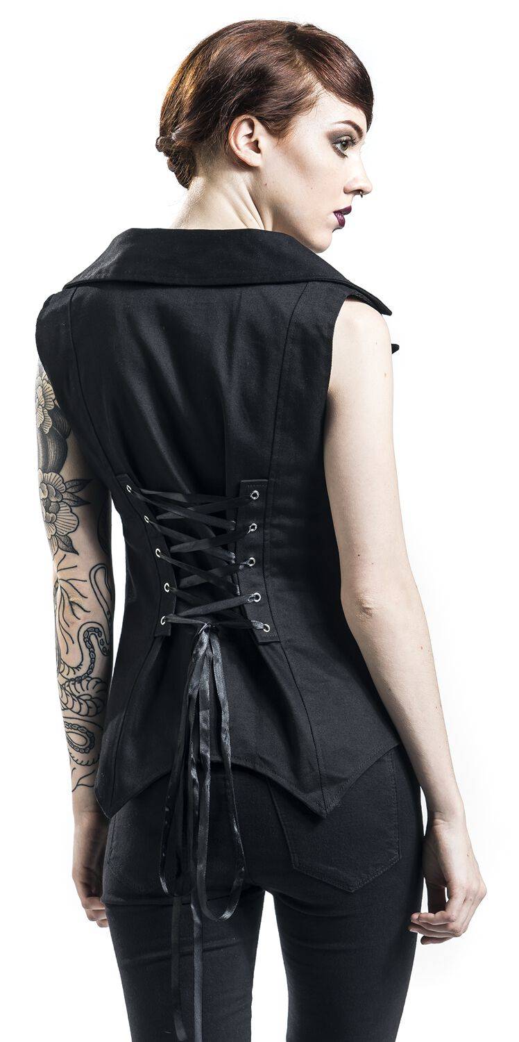 EMP Weste Schwarz Von Gothicana By EMP