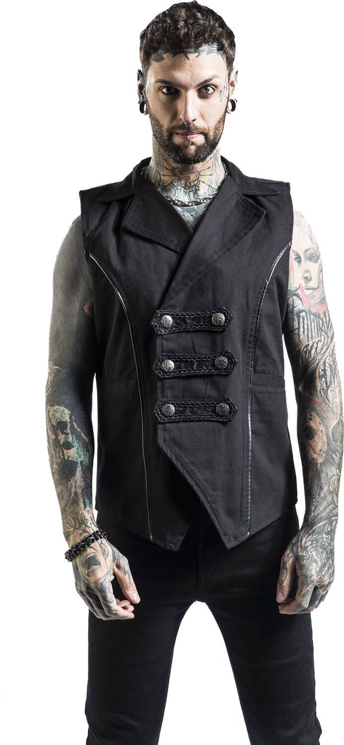 EMP Weste Schwarz Von Gothicana By EMP