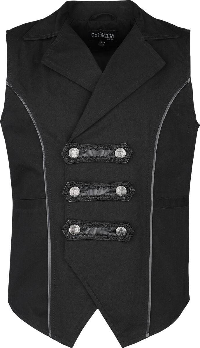 EMP Weste schwarz von Gothicana by EMP
