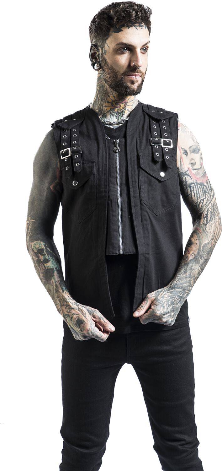 EMP Weste Schwarz Von Gothicana By EMP