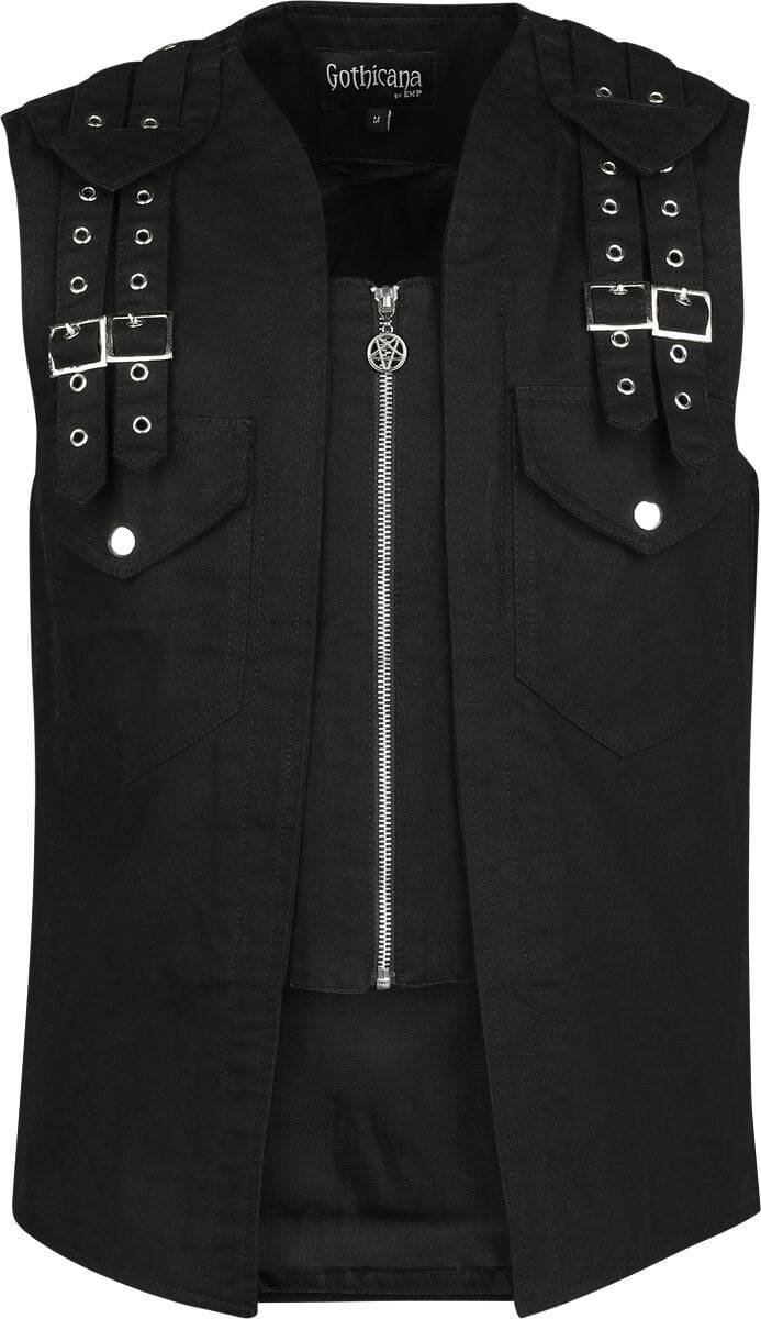EMP Weste schwarz von Gothicana by EMP