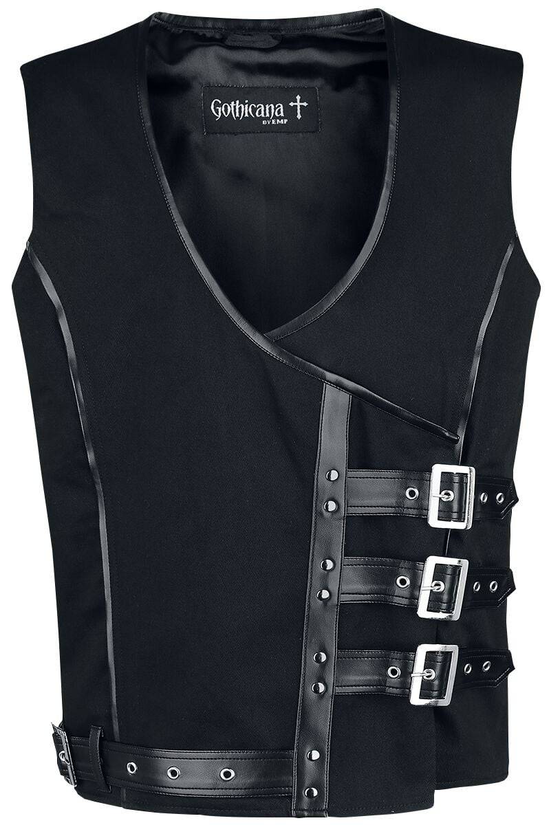 EMP Weste schwarz von Gothicana by EMP