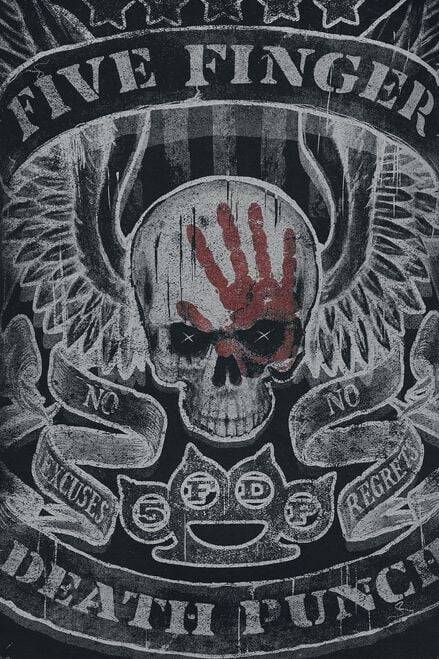 EMP "Wings" Top Schwarz Von Five Finger Death Punch