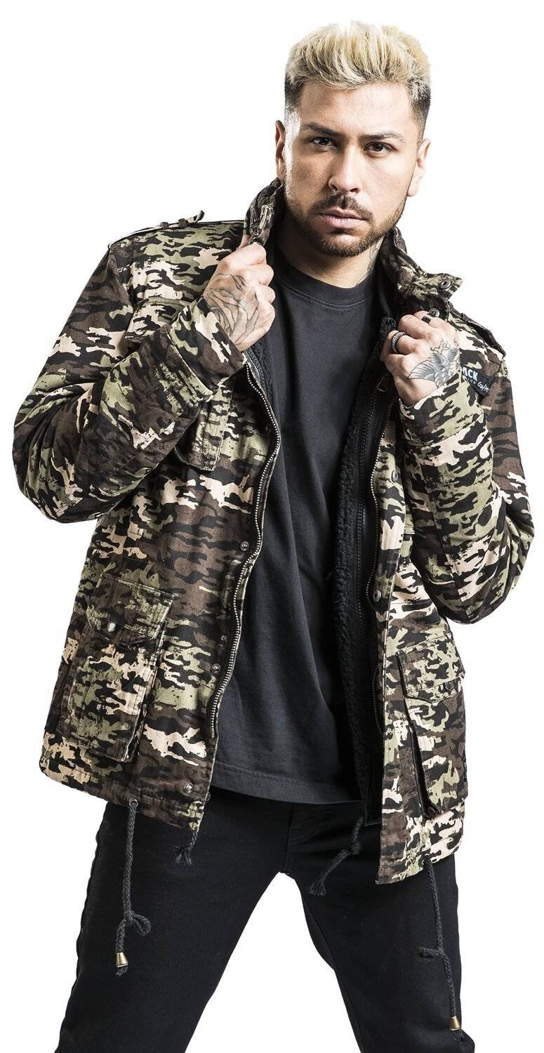 EMP Winterjacke Darkcamo Von Black Premium By EMP