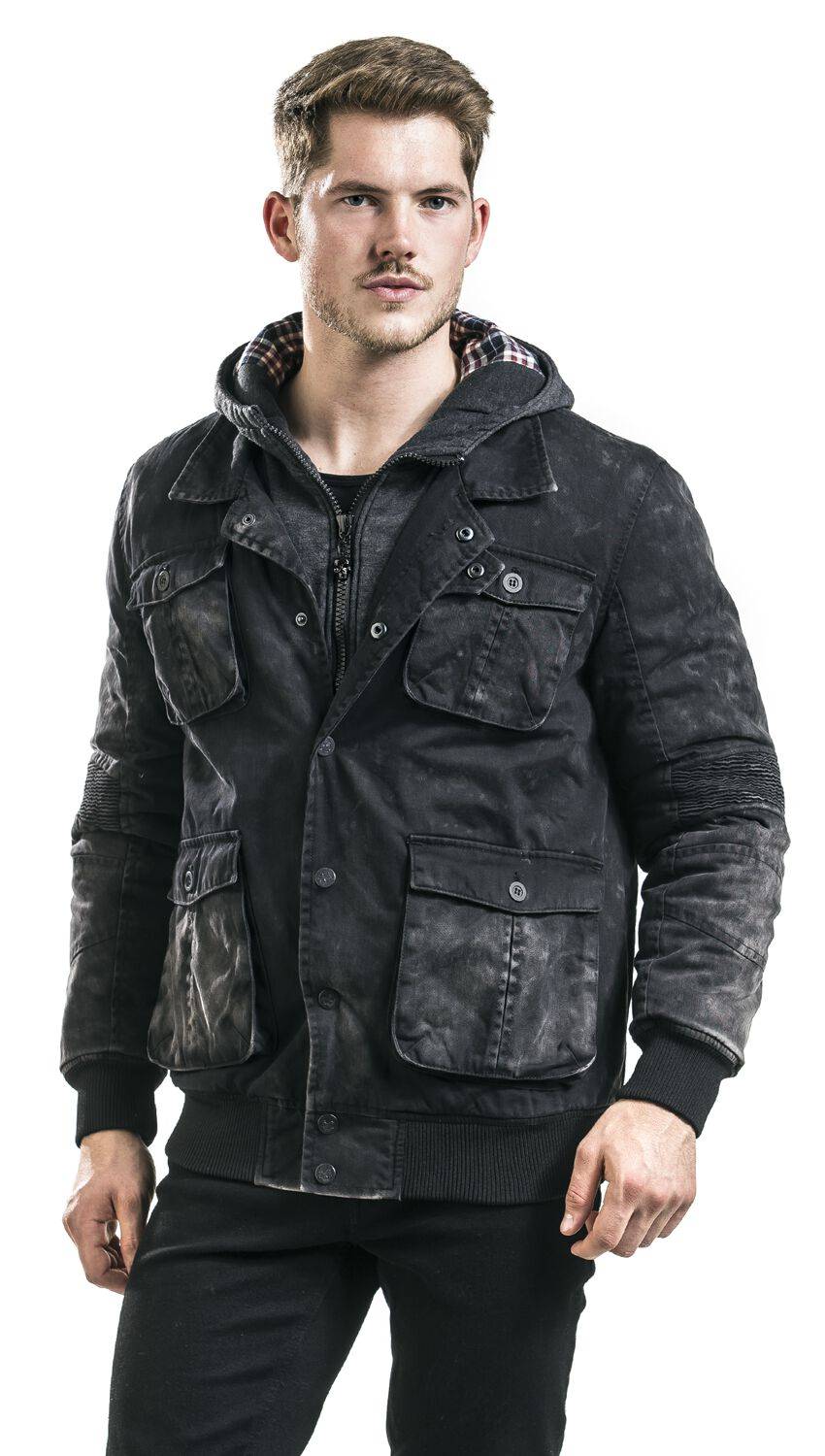 EMP Winterjacke Dunkelgrau Von Rock Rebel By EMP