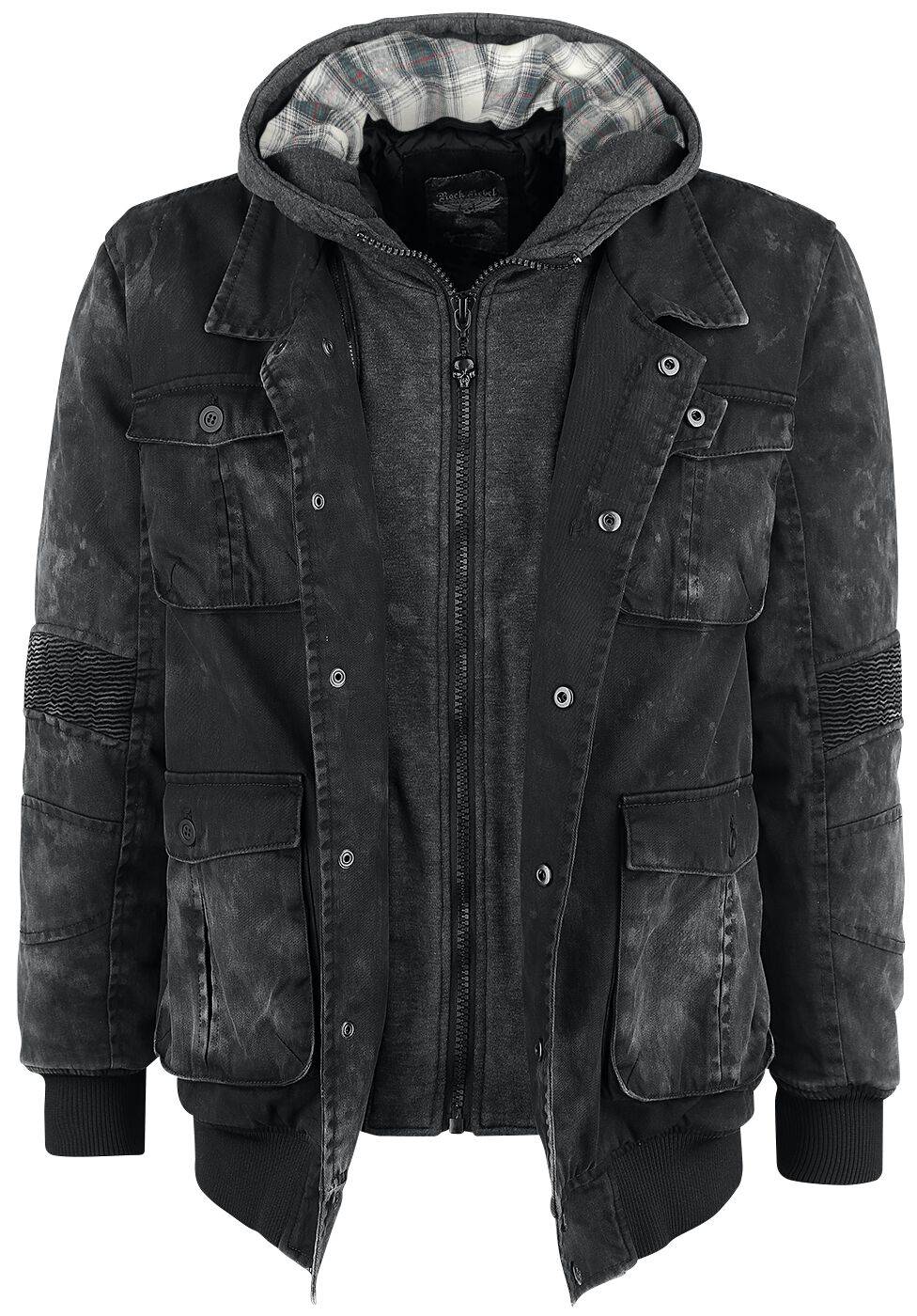 EMP Winterjacke dunkelgrau von Rock Rebel by EMP