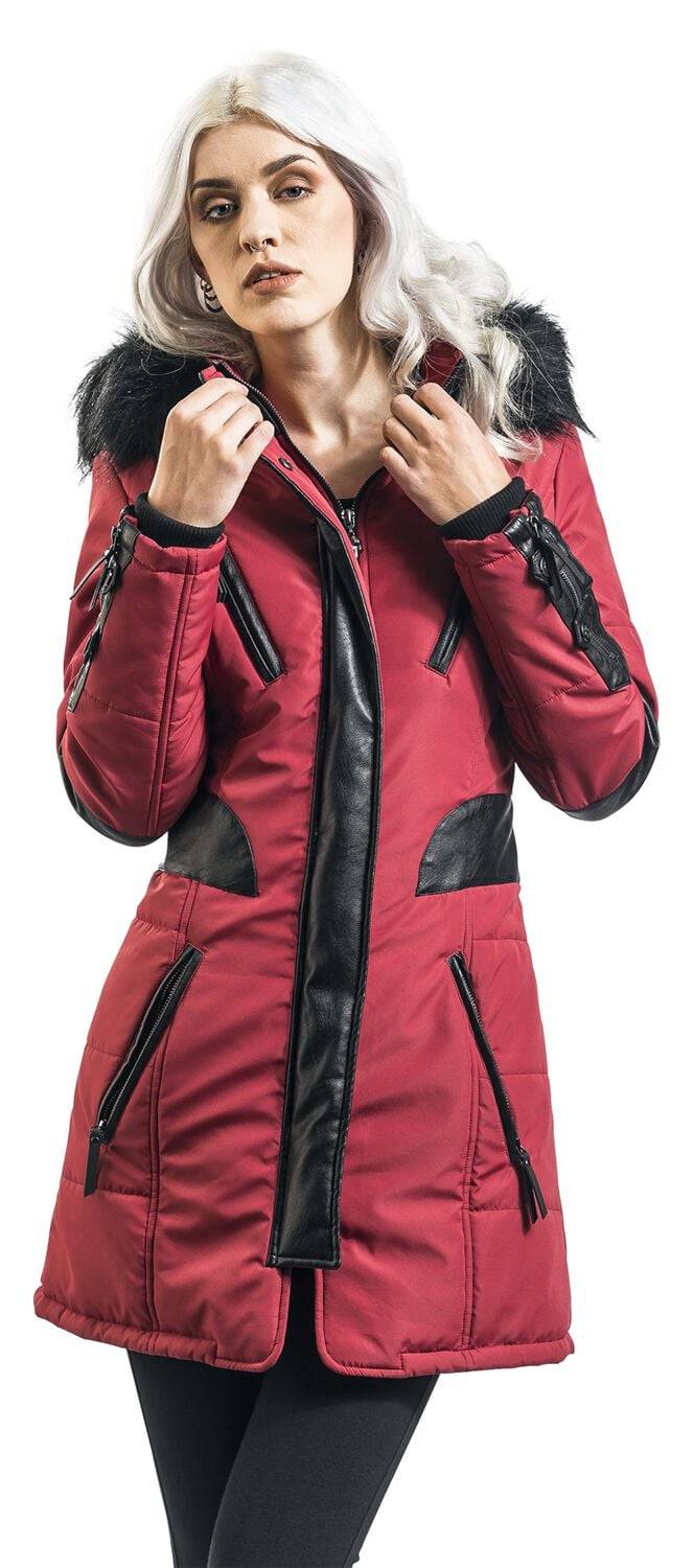 EMP Winterjacke Rot Von Rock Rebel By EMP