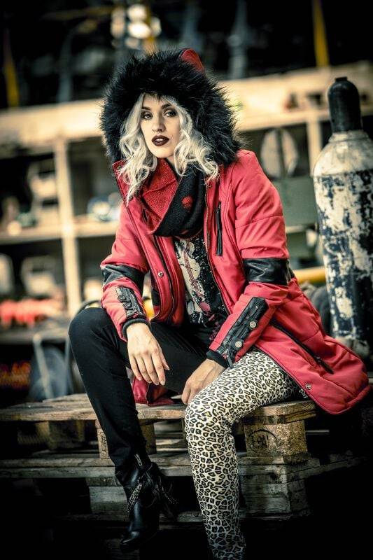 EMP Winterjacke Rot Von Rock Rebel By EMP