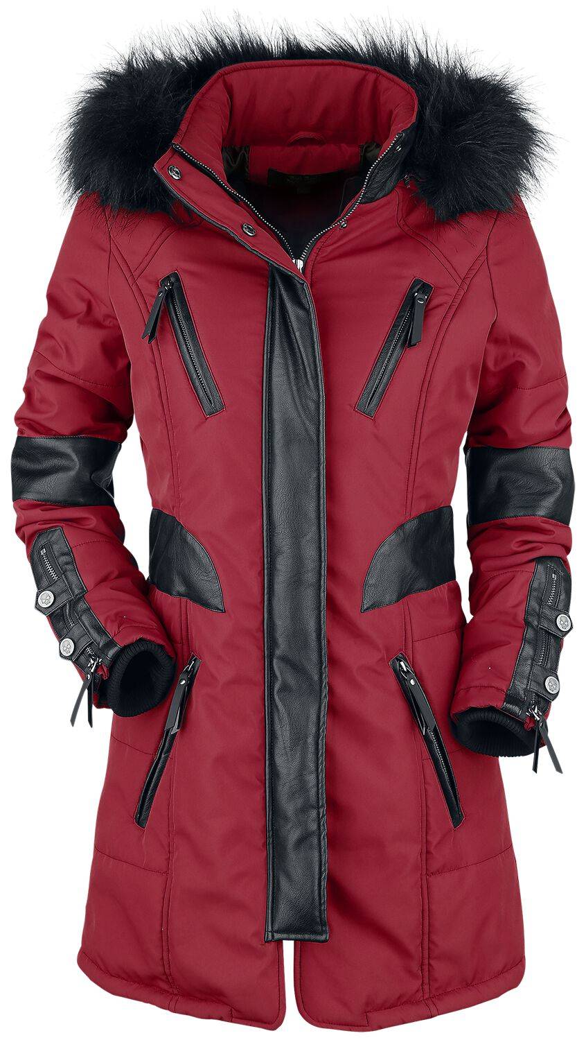 EMP Winterjacke rot von Rock Rebel by EMP