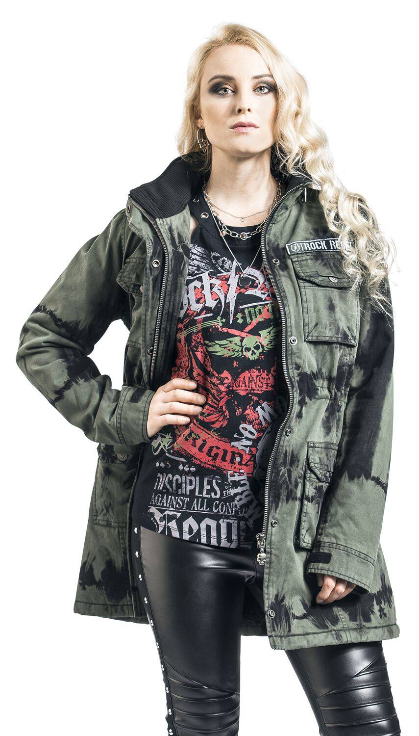 EMP Winterjacke Schwarz/oliv Von Rock Rebel By EMP