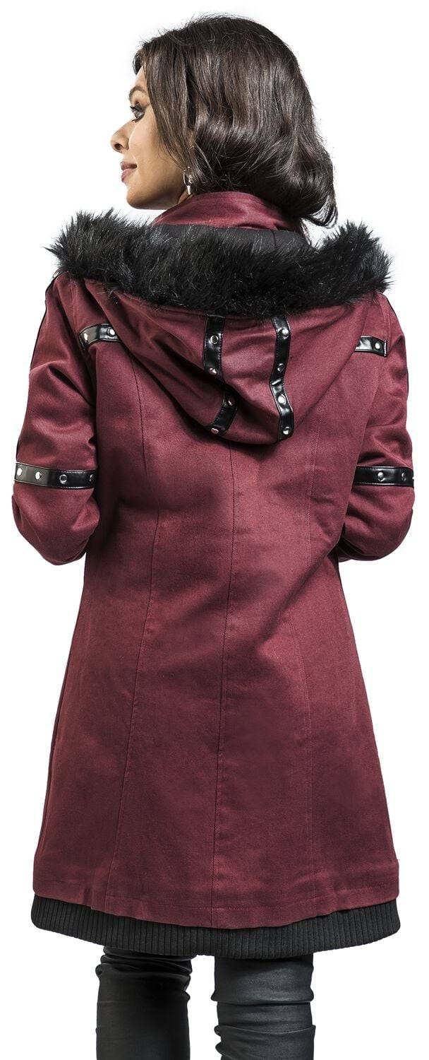EMP Winterjacke Schwarz/rot Von Gothicana By EMP