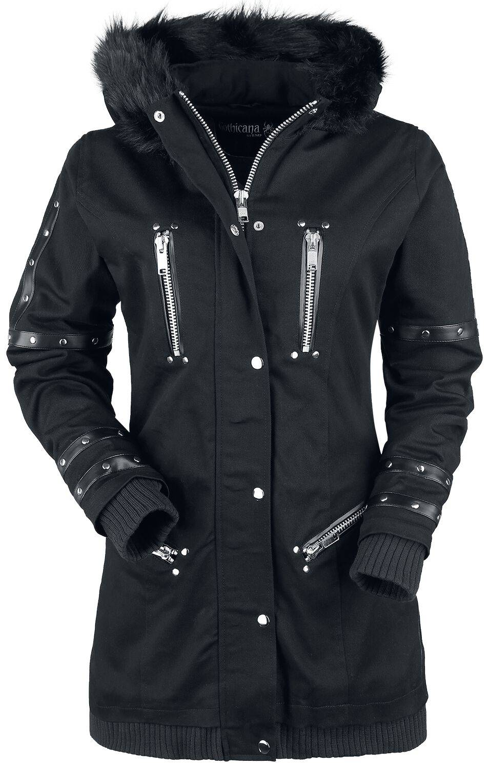EMP Winterjacke schwarz von Gothicana by EMP