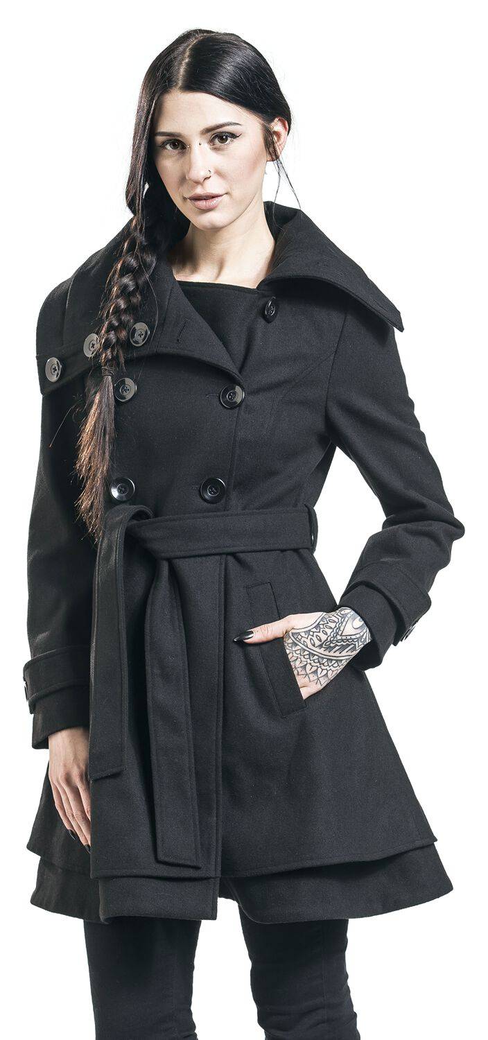 EMP Wintermantel Schwarz Von Black Premium By EMP