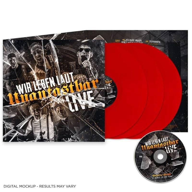 EMP "Wir leben laut - Live" LP von Unantastbar