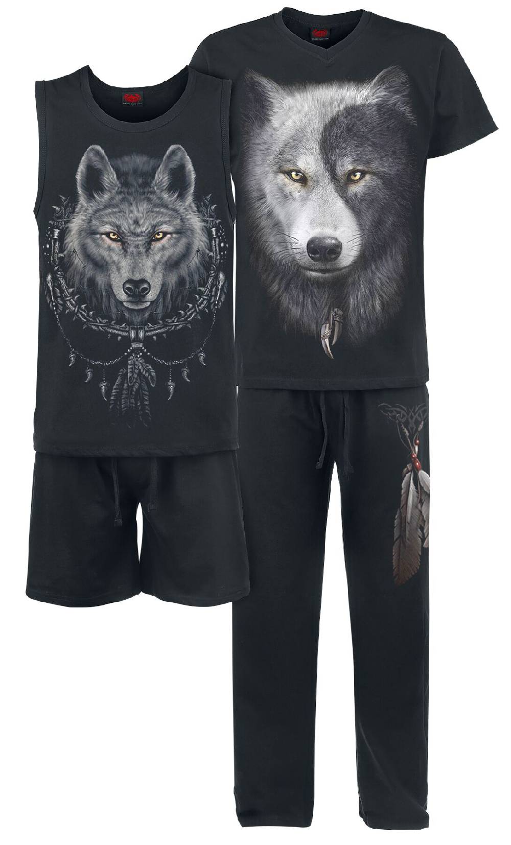 EMP "Wolf Chi" Schlafanzug schwarz von Spiral