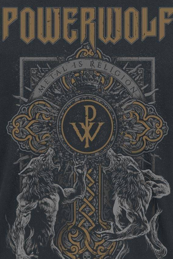 EMP "Wolf Cross" T-Shirt Schwarz Von Powerwolf