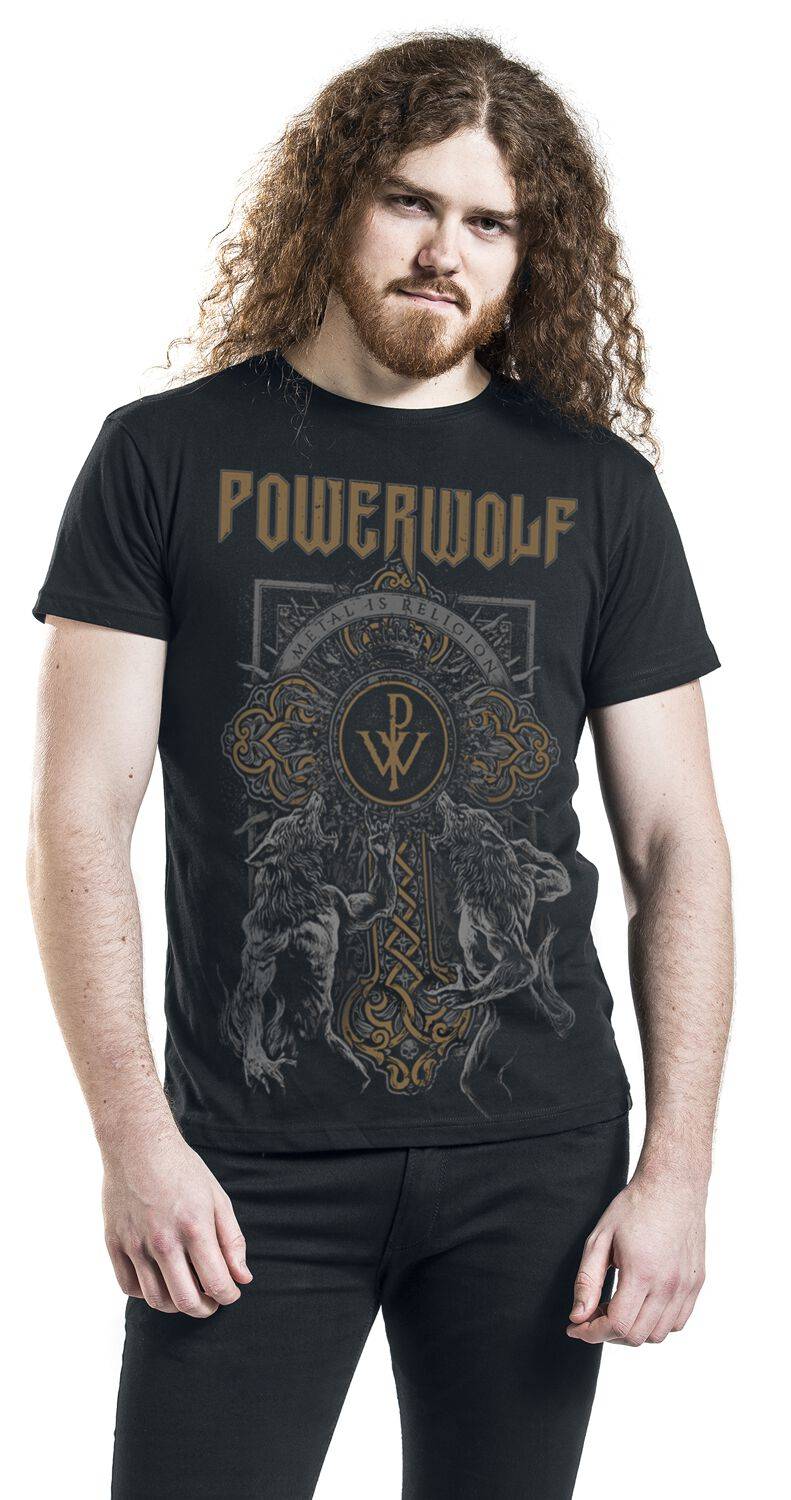 EMP "Wolf Cross" T-Shirt Schwarz Von Powerwolf