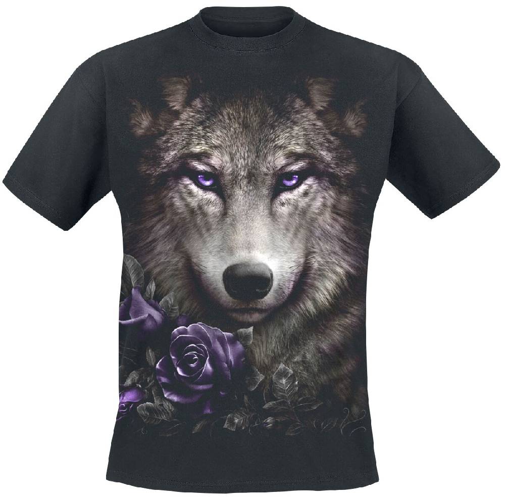 EMP "Wolf Roses" T-Shirt schwarz von Spiral