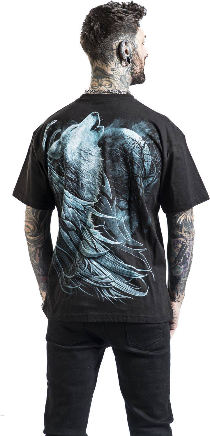 EMP "Wolf Spirit" T-Shirt Schwarz Von Spiral