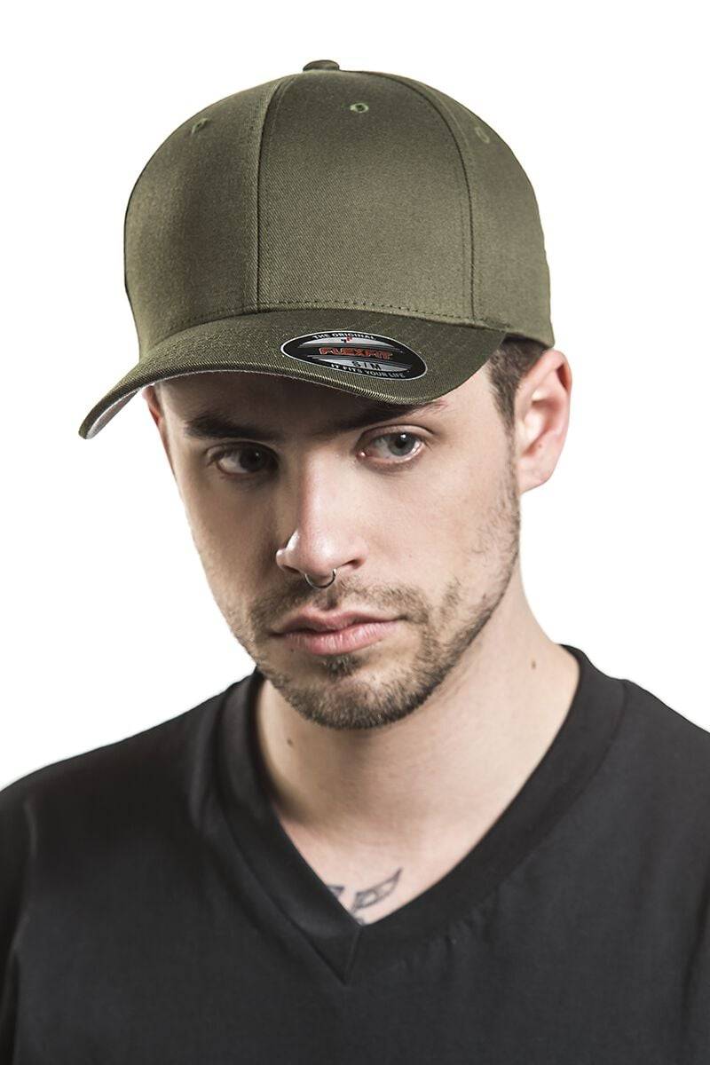 EMP "Wooly Combed" Cap Oliv Von Flexfit