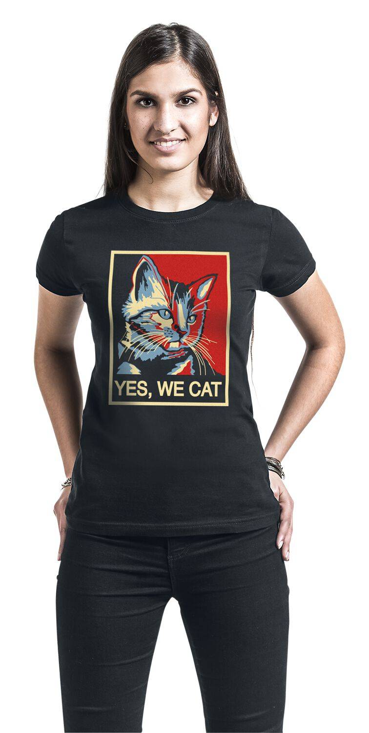 EMP "Yes, We Cat" T-Shirt Schwarz Von Tierisch