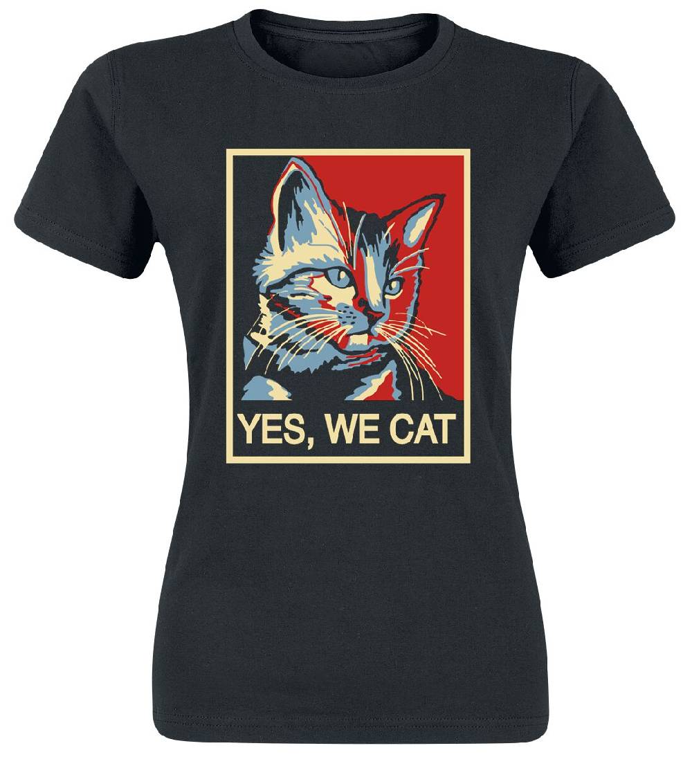 EMP "Yes, We Cat" T-Shirt schwarz von Tierisch