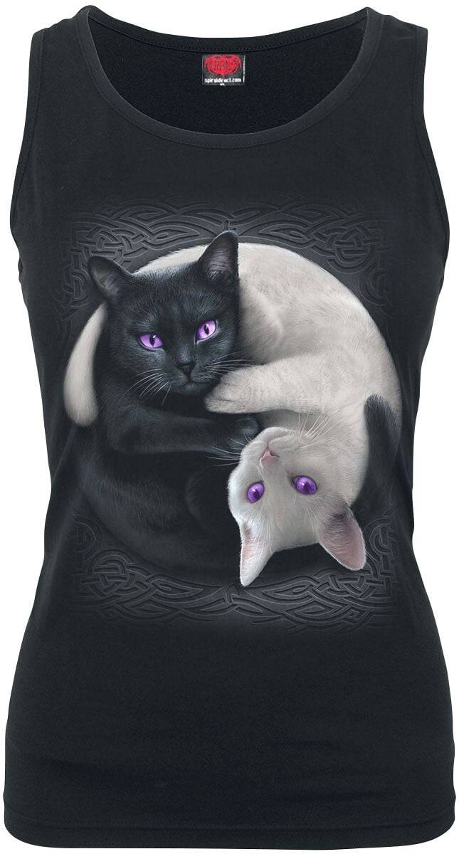 EMP "Yin Yang Cats" Top schwarz von Spiral
