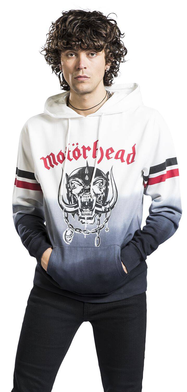 EMP "England Dip Dye" Kapuzenpullover Weiß/schwarz Von Motörhead