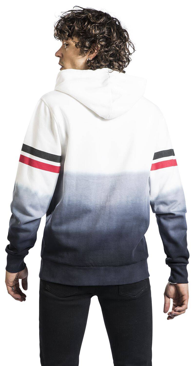 EMP "England Dip Dye" Kapuzenpullover Weiß/schwarz Von Motörhead
