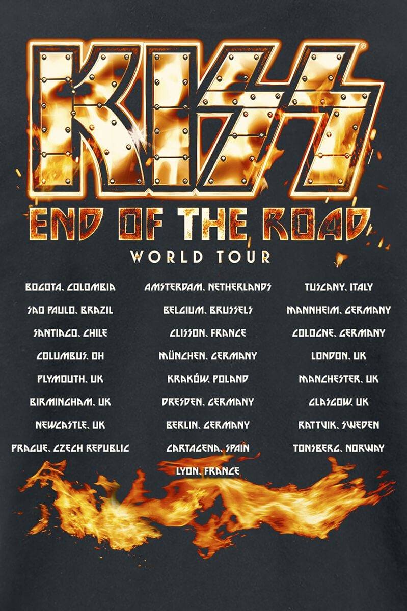 EMP "EOTR Tour 2023 On Fire" T-Shirt Schwarz Von Kiss