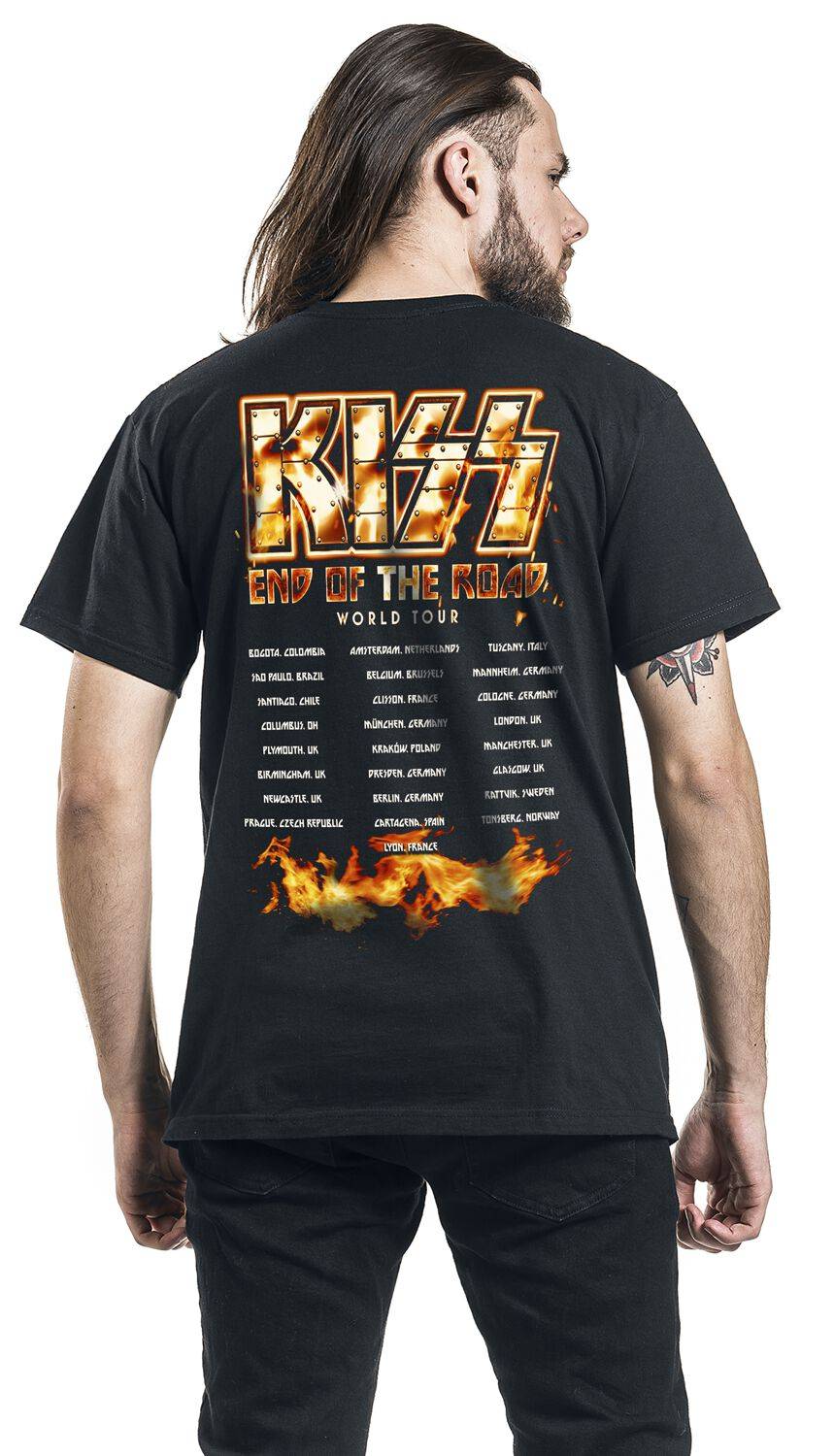 EMP "EOTR Tour 2023 On Fire" T-Shirt Schwarz Von Kiss