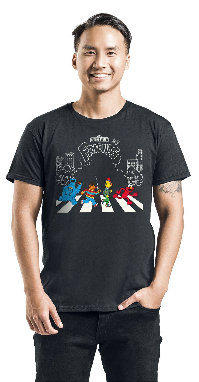 EMP "Ernie, Bert, Cookie Monster, Elmo - Come Together" T-Shirt Schwarz Von Sesamstraße