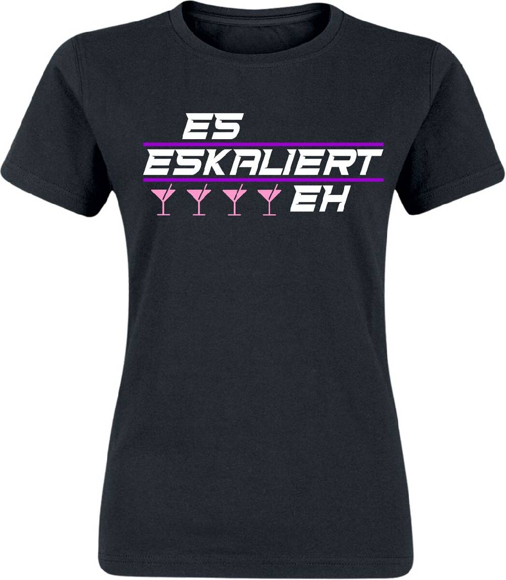 EMP "Es eskaliert eh!" T-Shirt schwarz von Alkohol & Party