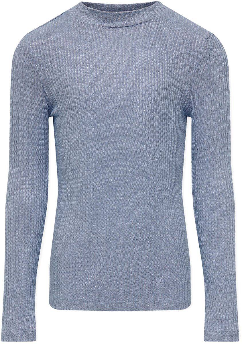 EMP "Eva LS Highneck Shine Top" Langarmshirt grau von Kids ONLY