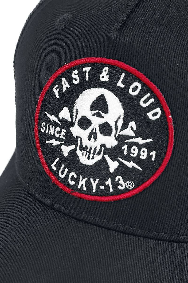 EMP "Fast And Loud Trucker Cap" Cap Schwarz Von Lucky 13
