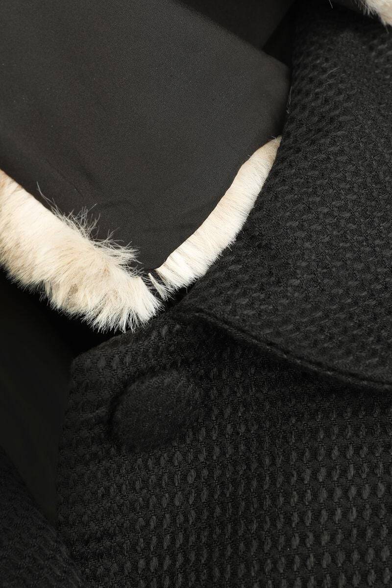 EMP "Faustine Coat" Mantel Schwarz/beige Von Hell Bunny