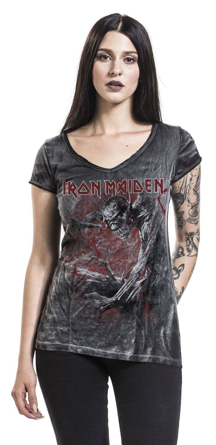 EMP "Fear Of The Dark Vintage" T-Shirt Schwarz/used Look Von Iron Maiden