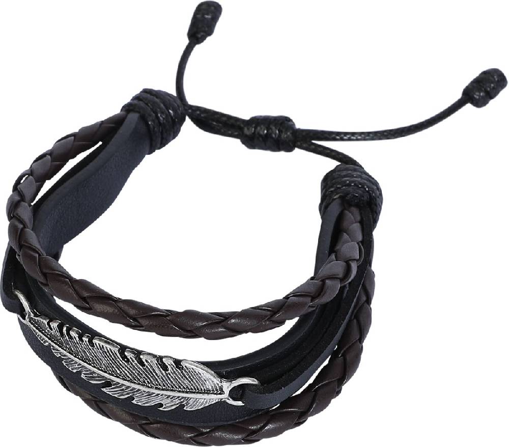 EMP "Feather" Kunstlederarmband Braun/schwarz Von RED By EMP