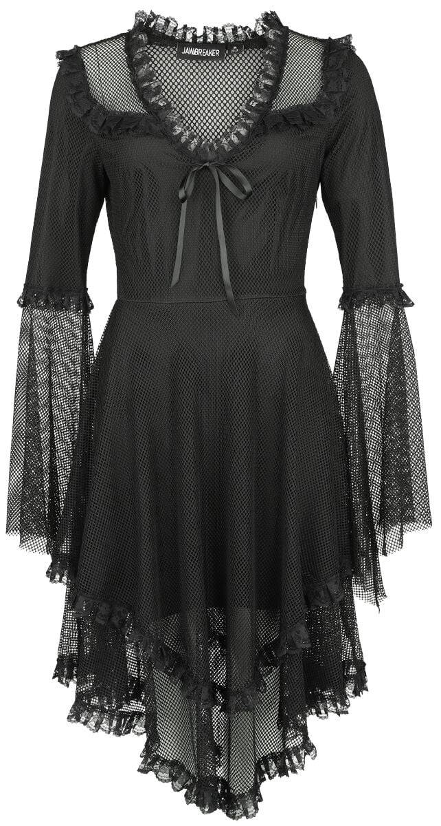 EMP "Fishnet Flared Dress" Mittellanges Kleid schwarz von Jawbreaker EMP "Fishnet Flared Dress" Mittellanges Kleid schwarz von Jawbreaker