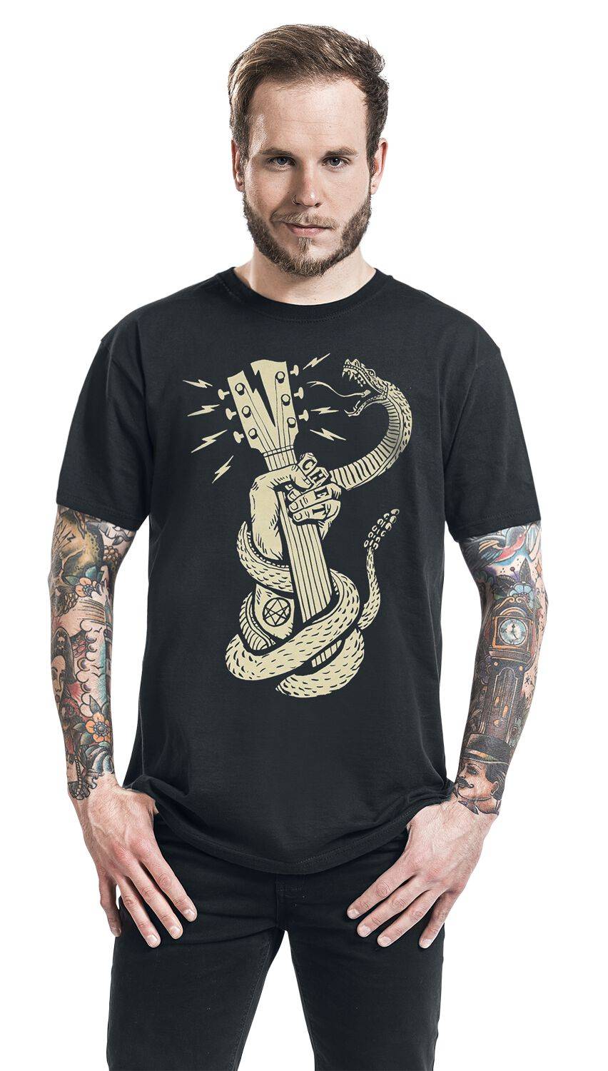 EMP "Fist And Snake T-Shirt" T-Shirt Schwarz Von Chet Rock