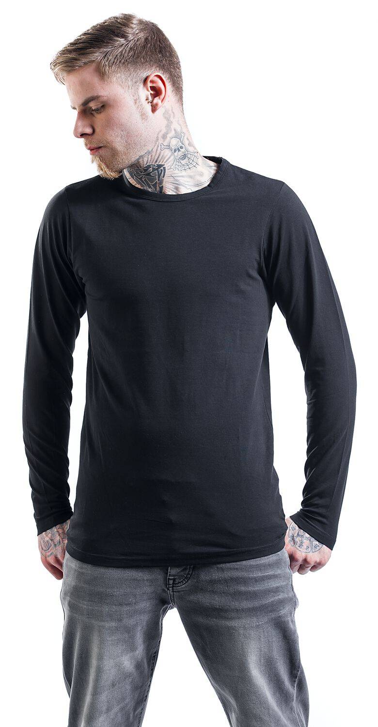 EMP "Fitted Stretch" Langarmshirt Schwarz Von Urban Classics